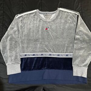 Tommy Hilfiger Sport Womens Velour Fitness Sweatshirt‎ Athletic